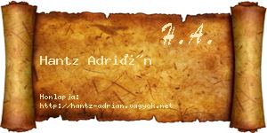 Hantz Adrián névjegykártya